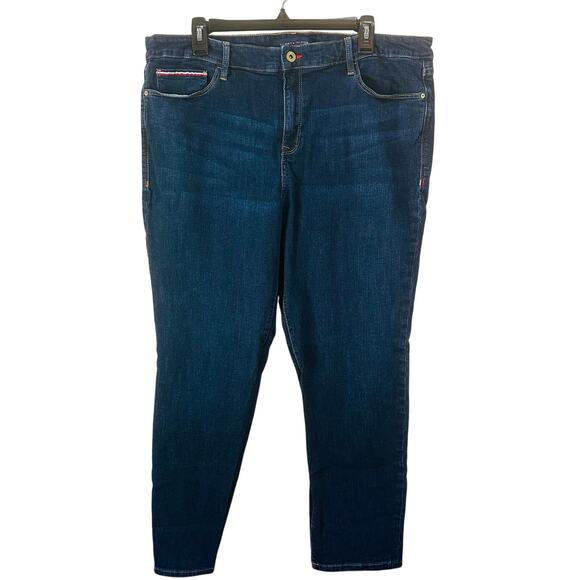 Tommy Hilfiger Raleigh High Rise Dark Wash Jeans Size 16 - Picture 1 of 9